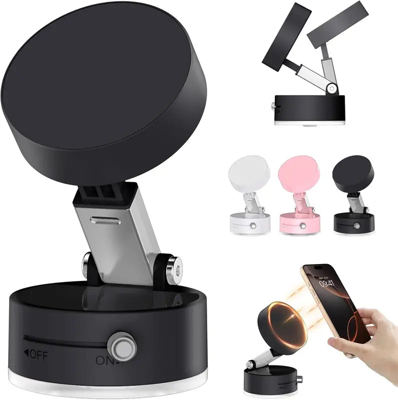 Support de téléphone magnétique pliable et à ventouse ultra-puissante